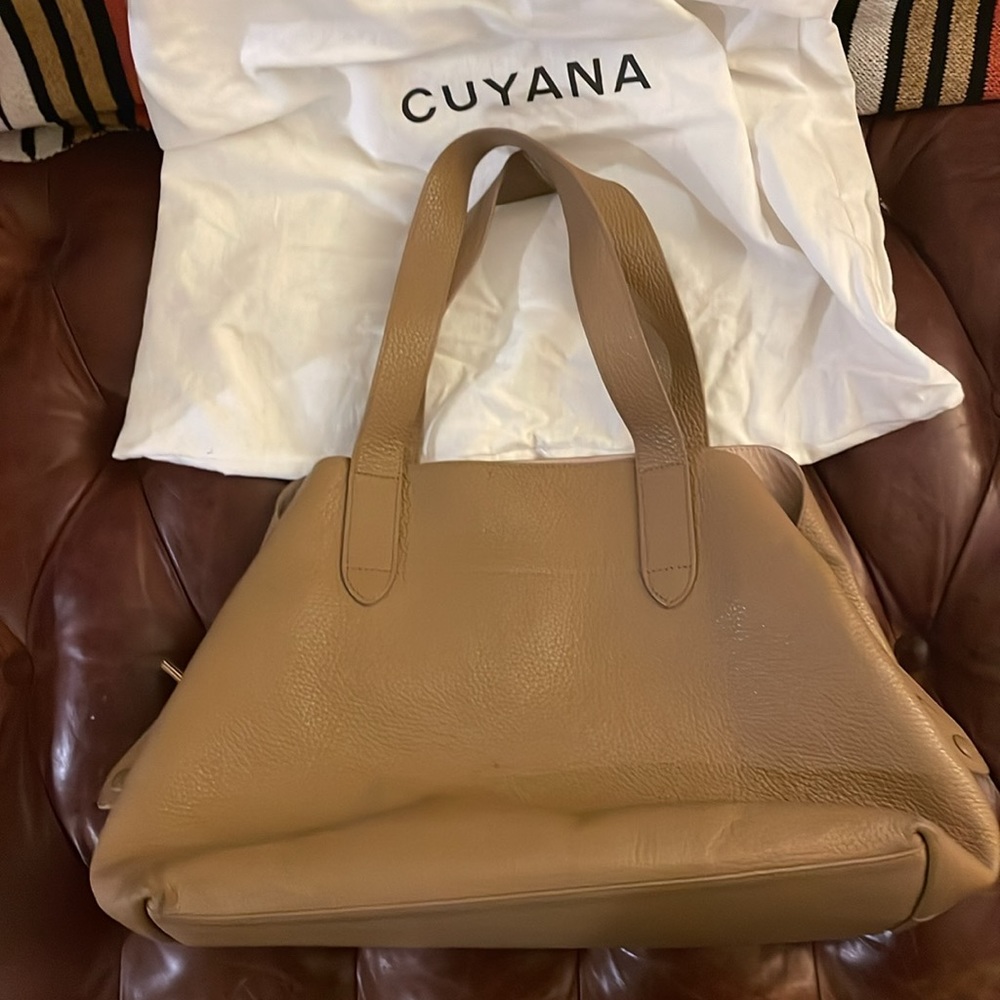 Cuyana Zipper Satchel- Cappuccino